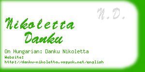 nikoletta danku business card